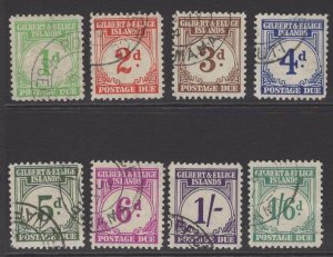 GILBERT & ELLICE IS. SGD1/8 1940 POSTAGE DUE SET FINE USED