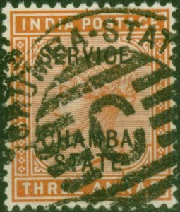 Chamba 1890 3a Brown-Orange SG07 Fine Used (2)