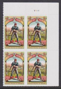 4341 Take Me Out To The Ballgame Plate Block MNH