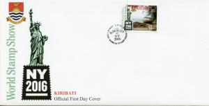 Kiribati 2016 FDC New York Stamp Show NY2016 Passport 1v Set Special Show Cancel