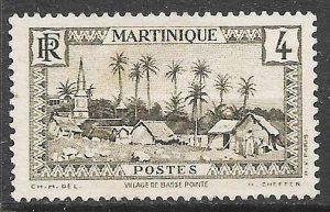 Martinique 136: 4c Village of Basse-Pointe, unused, NG, F-VF