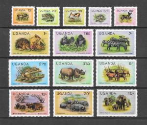 ANIMALS - UGANDA #279-92  MNH