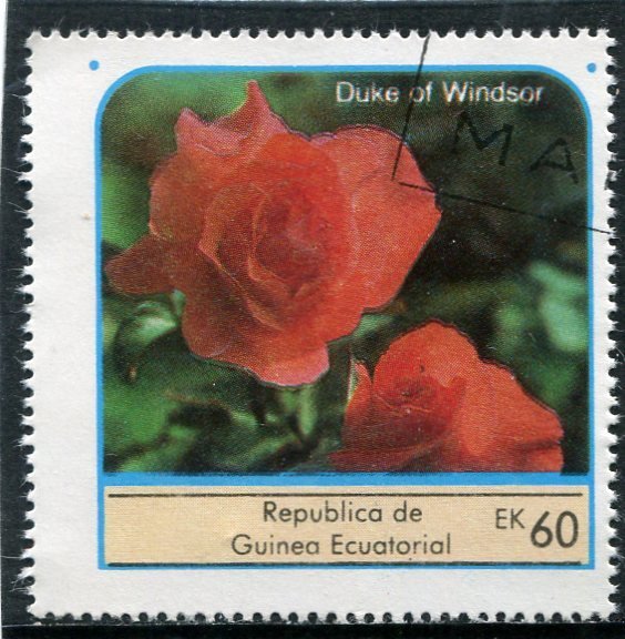 Equatorial Guinea 1976 ROSES DUKE OF WINDSOR 1 value Perforated Fine Used