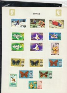 bhutan stamps page ref 16913