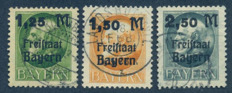 GERMAN STATES - BAVARIA SC# 231-3 F-VF U 1919