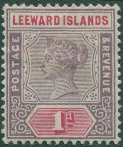 Leeward Islands 1890 SG2 1d mauve and red QV MH