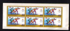 Latvia Sc 546a 2002 Olympics Munich stamp bklt mint NH