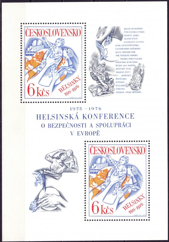 Czechoslovakia. 1976. bl33. politics dove of peace. MNH.