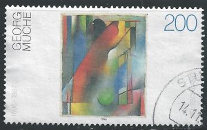 Germany #1923 200pf Abstract For Wilhelm Runge by Georg Muche