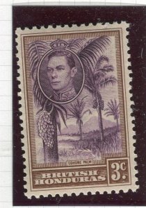 BRITISH HONDURAS; 1938 early GVI Pictorial issue Mint hinged 3c. value