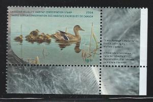 Canada 2004  wildlife habitat conservation  stamp  mnh  S.C. #  fwh20