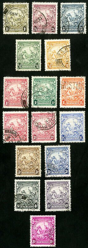 Barbados Stamps # 193-201A Used VF