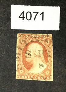 MOMEN: US STAMPS #11 SEPT 8  USED  LOT #4071