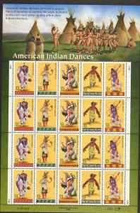 US #3072-76 Mint Sheet American Indian Dance 