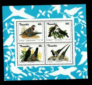 Transkei 298a Mint NH S/S Birds!