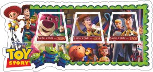 Stamps.Cartoons, Walt Disney. Toy Story 1+1 sheets perf Cabo Verde
