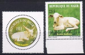 Niger stamp Calves set (with a margin stamp) MNH 2003 Mi 1989-1990 WS5488