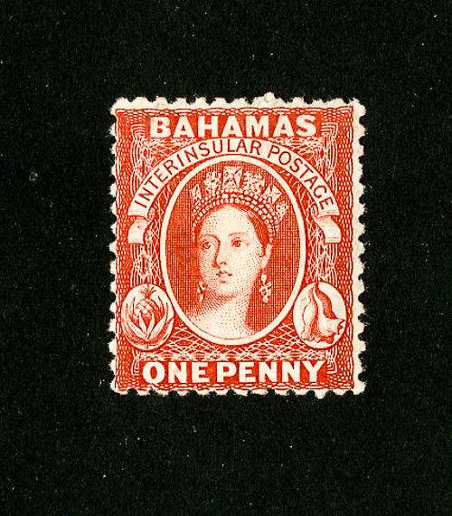 Bahamas Stamps # 1b VF rare full OG Scott Value $6,000.00