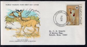 Mauritania 384 Animals Typed FDC