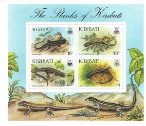 Kiribati #494a  Souvenir sheet of 4 #491-494 (MNH) CV$3.00