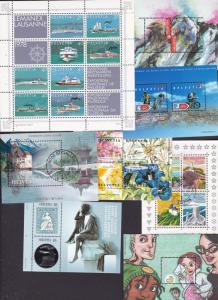 Switzerland x 8 mini sheets 6 MNH 2 used