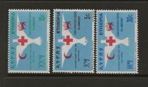 ETHIOPIA Sc 527-9 NH issue of 1969 - RED CROSS 