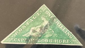 1863 Cape of Good Hope Triangle 1sh USED #15