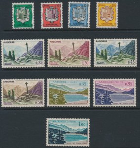 Andorre (French) 1961 Mi 164-174 Sc 143-153 Mint