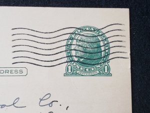 UX27. Jefferson, 1 cent, US Postal Cards.  Cancelled.VF cond.