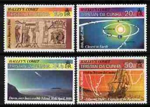 TRISTAN DA CUNHA - 1986 - Halley's Comet - Perf 4v Set - Mint Never Hinged