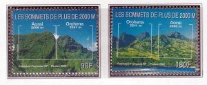 French Polynesia 2000 - Mountains    - MNH  set   #  783-784