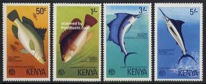 Kenia 1977, Fish 4v, MNH