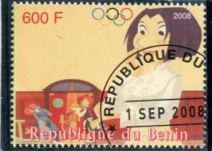 Benin 2008 DISNEY CHARACTER Ratatouille Olympics 1 Stamp Perforated Fine Used VF