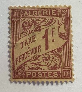 Algeria 1926 Scott J9 used - 1fr, Numeral, postage due