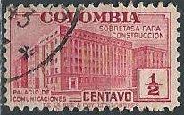 Colombia RA9 (used) ½c ministry of posts & telegraphs, carmine (1940)