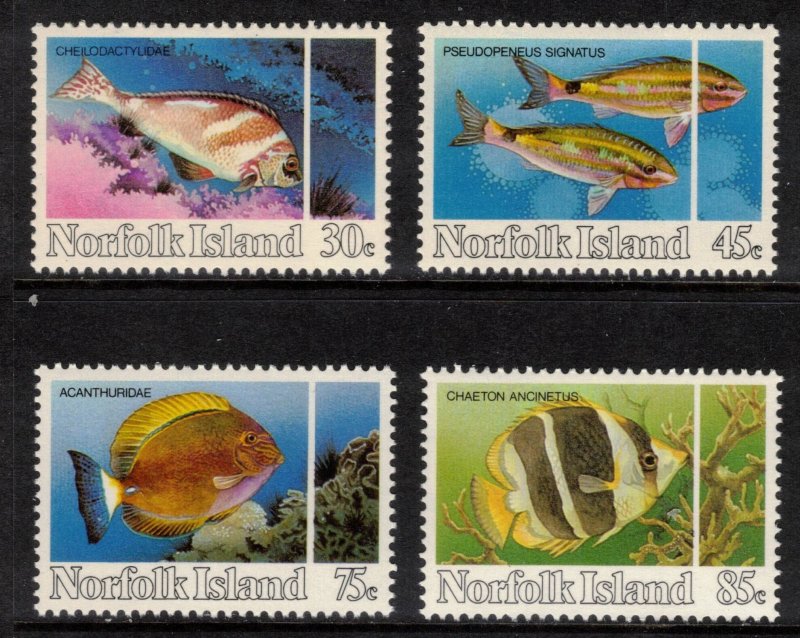 NORFOLK ISLAND 1984 Reef Fish; Scott 339-42; MNH