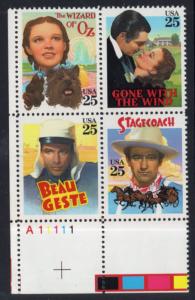 US 2448a Classic Films Plate Block MNH VF