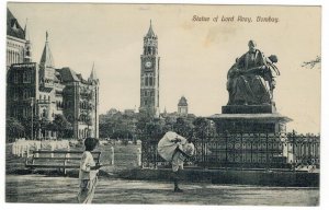 Postcard India 1910 Bombay Park Gardens Statue of Lord Reay Elphinstone Circle