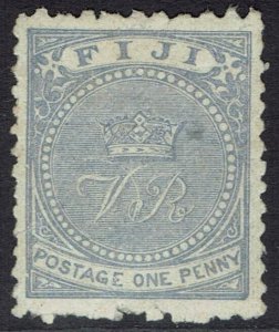 FIJI 1878 VR MONOGRAM 1D PERF 10 X 11¾