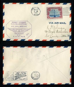 # C11 on CAM # 9 First Flight cover, Oshkosh, WI to Milwaukee, WI - 12-15-1928