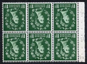 SG589Wi 1 1/2d Wilding 2nd Graphite Wmk INVERTED Pane U/M