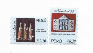 PERU 1995 CHRISTMAS 95 THREE WISE MAN BIRTH OF HUMAHUACA SET OF 2 SC 1135/36