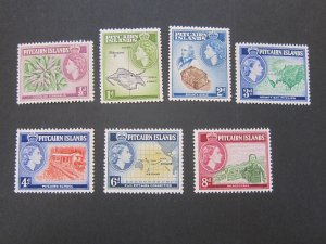 Pitcairn Island 1957 Sc 20-22,24-27 MNH