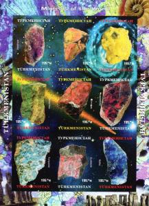 Turkmenistan 1999 Minerals/Halley'Comet Shlt(9) IMPERF.MNH 