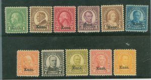 United States #658-668 Unused Single (Complete Set)