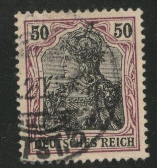 Germany Scott 88 used 1918 50p Germania 