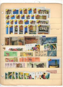 BHUTAN COLLECTION ON STOCK SHEET MINT/USED