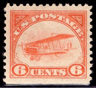 US Stamp #C1 6c Orange Jenny MINT NH SCV $110