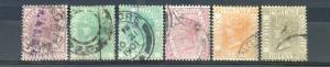 Malaya Straits Settlements 1882-99 QV 30V with Shades CrownCA Used CV £299 M2173