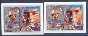 CHAD - Scott 670  perf & imperf - MNH S/S - Clint Eastwood - 1996